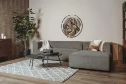 2,5- zits Lounge/Hoekbank Glasgow - Grijs (Lounge Links) - Loft24.nl