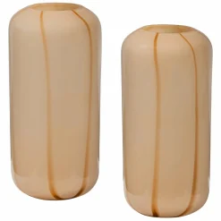 Arles vaas glas met streep naturel - Loft24.nl