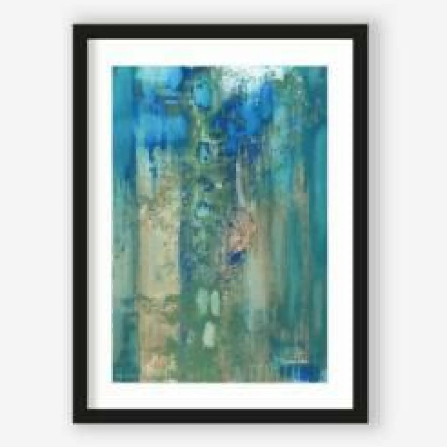 Art Print Blue Green Abstract - zelf samenstellen - Loft24.nl