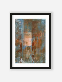 Art Print Blue Ocker Abstract 2 - zelf samenstellen - Loft24.nl