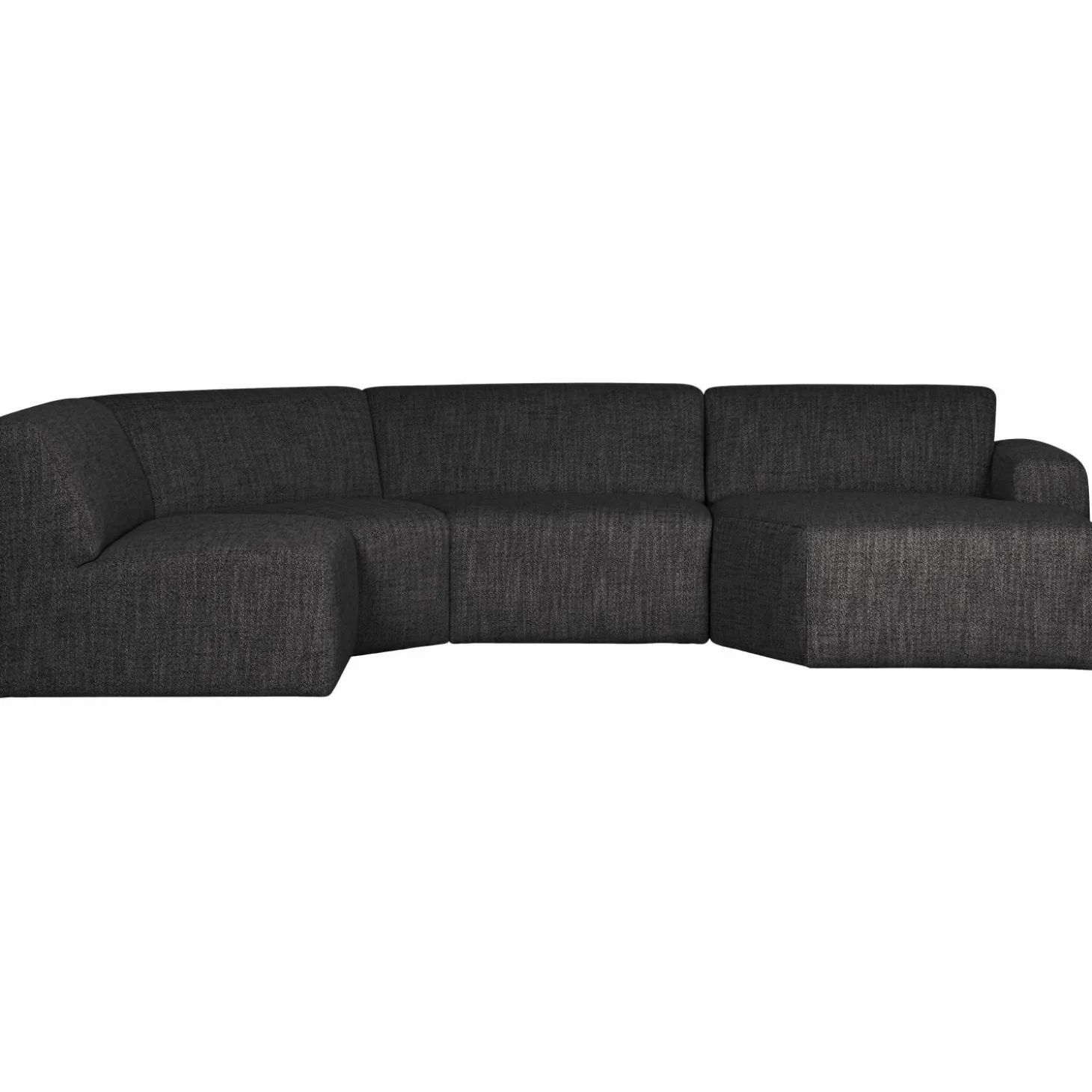 Avelon u-bank antraciet melange - Loft24.nl