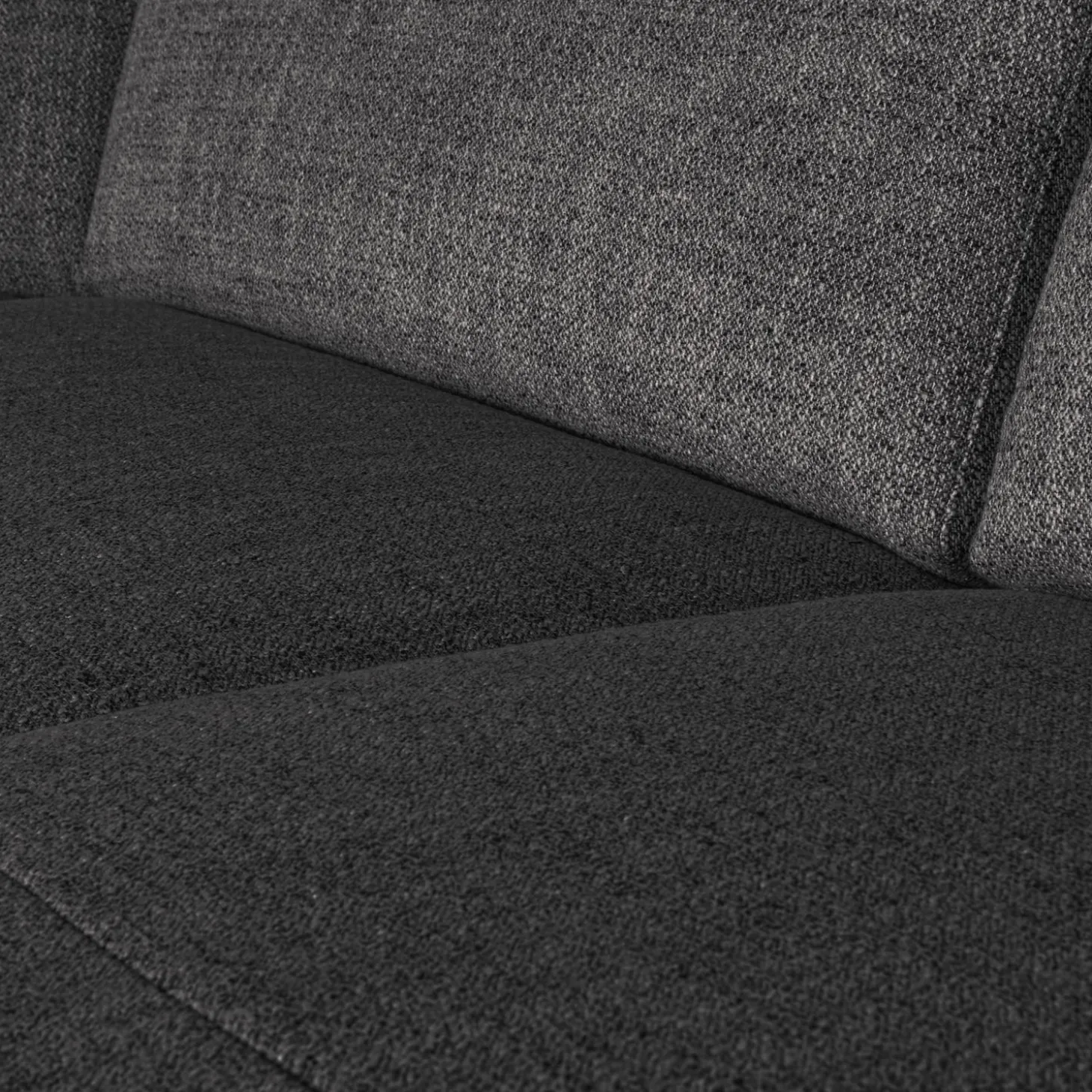 Avelon u-bank antraciet melange - Loft24.nl