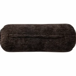 Baggy rolkussen 50xØ23cm 3d chenille donkerbruin - Loft24.nl