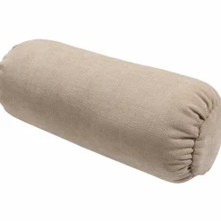 Baggy rolkussen 50xØ23cm geweven chenille zand - Loft24.nl
