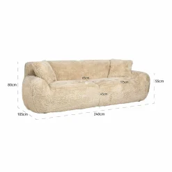 Bank Comfy Fluffy - Zand - Loft24.nl