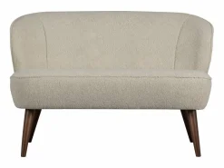 Bankje Sara Teddy 110cm - Zand - Loft24.nl