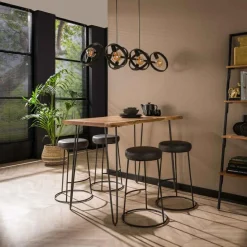 Barkruk Crik PU Leer - Grijs (zithoogte 65cm) - Loft24.nl