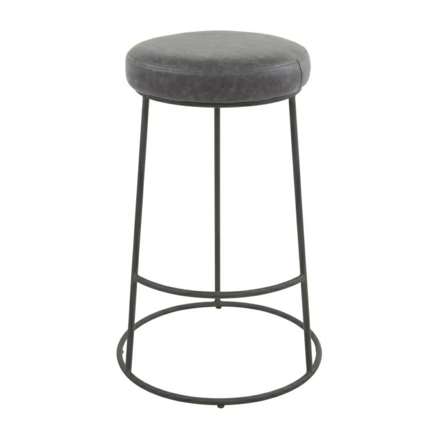 Barkruk Crik PU Leer - Grijs (zithoogte 65cm) - Loft24.nl