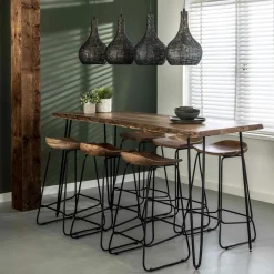 Barkruk Ergo Acaciahout (zithoogte 73 cm) - Loft24.nl