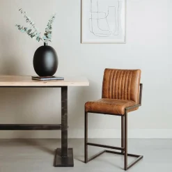 Barkruk Ferro - Lichtbruin (zithoogte 67 cm) - Loft24.nl