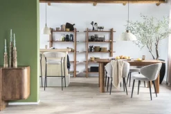 Barkruk Luka Bouclé - taupe (zithoogte 68cm) - Loft24.nl