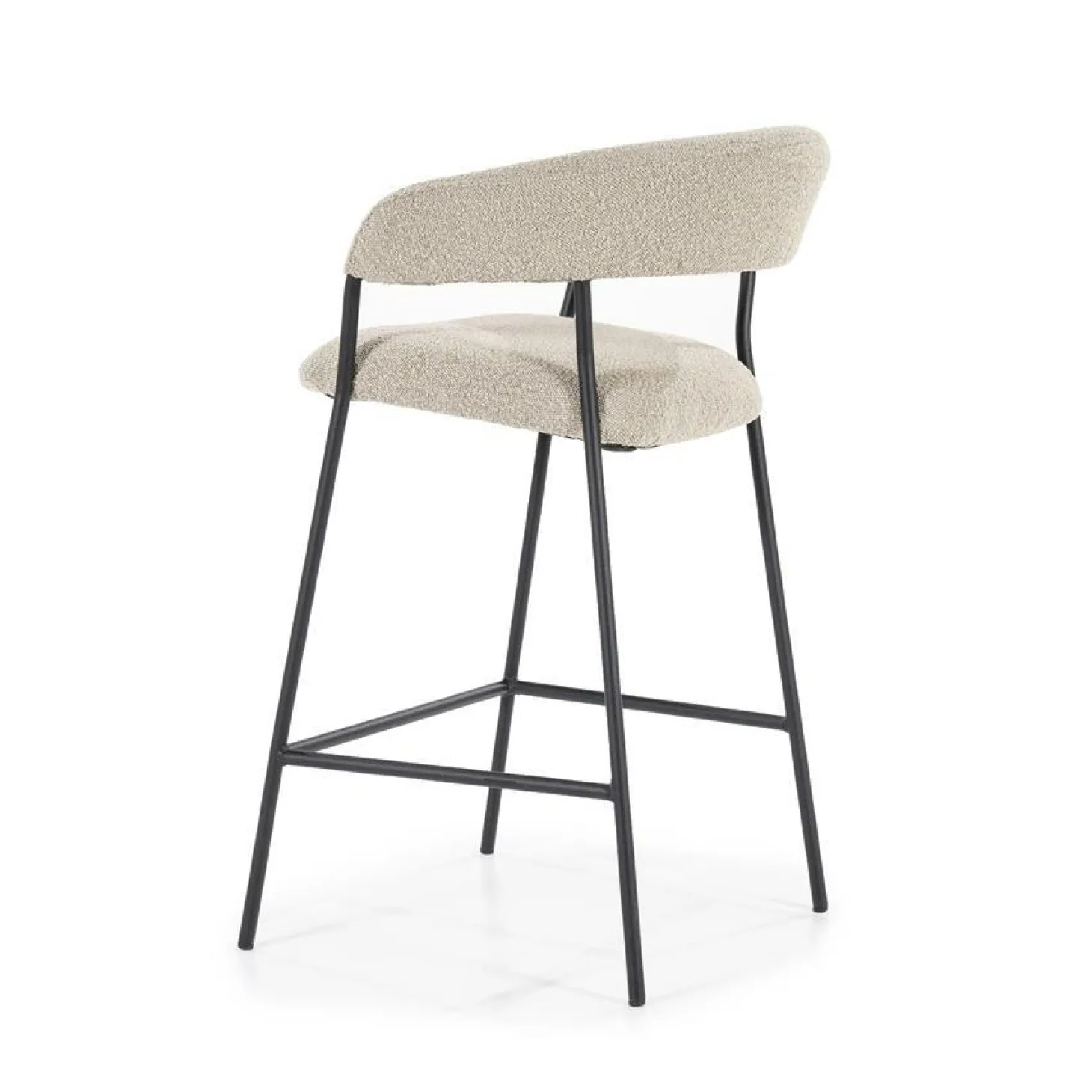 Barkruk Luka Bouclé - taupe (zithoogte 68cm) - Loft24.nl