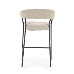 Barkruk Luka Bouclé - taupe (zithoogte 68cm) - Loft24.nl