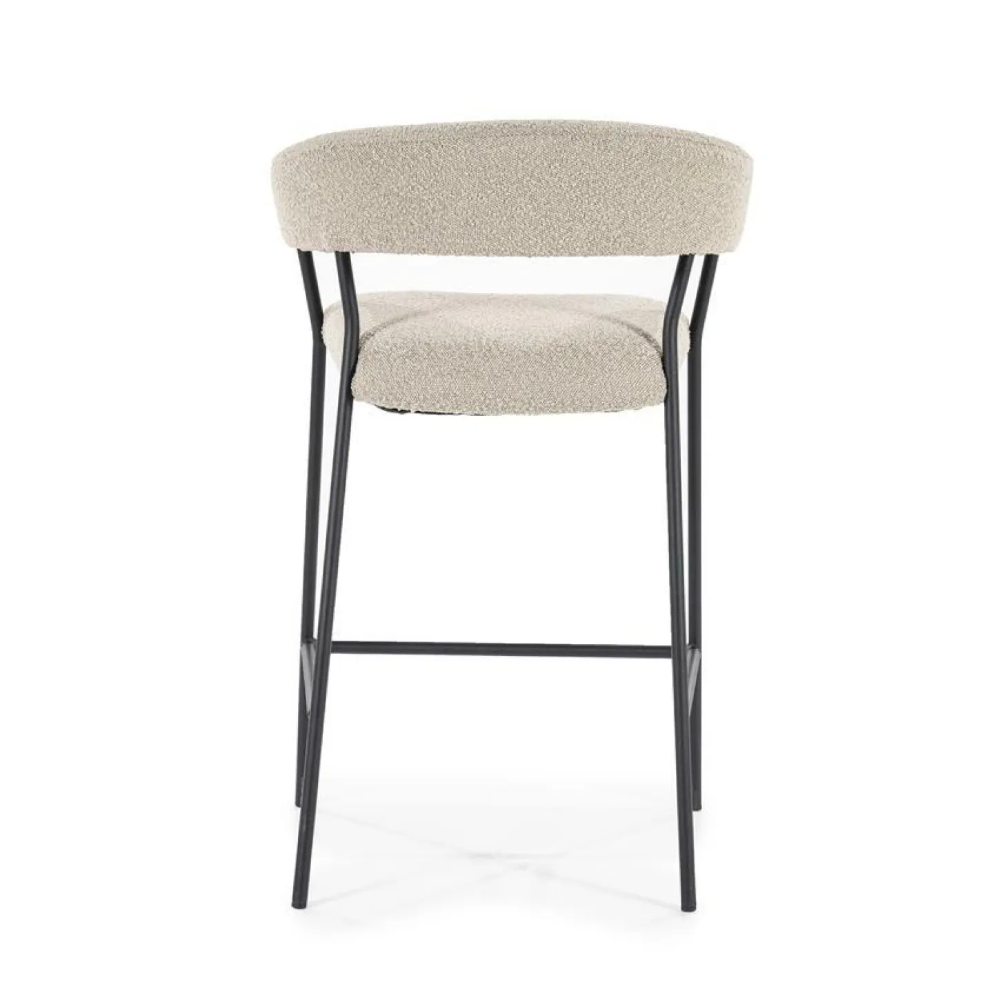 Barkruk Luka Bouclé - taupe (zithoogte 68cm) - Loft24.nl