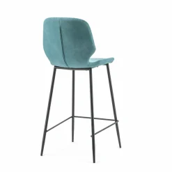 Barkruk Seashell blauw (zithoogte 75cm) - Loft24.nl