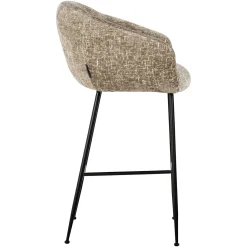 Barstoel Avanti Chenille Shitake - zithoogte 74cm - Loft24.nl