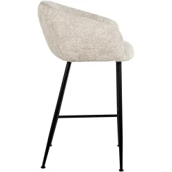 Barstoel Avanti Chenille Naturel - zithoogte 74cm - Loft24.nl