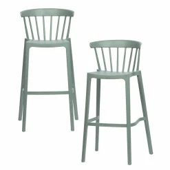 Barstoel Bliss - Groen (zithoogte 76cm) - Loft24.nl