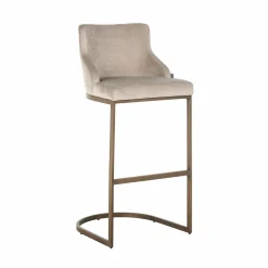 Barstoel Bolton Velvet Khaki - zithoogte 76.5cm - Loft24.nl