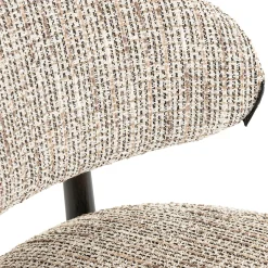 Barstoel Cherry Chenille Naturel - zithoogte 66cm - Loft24.nl