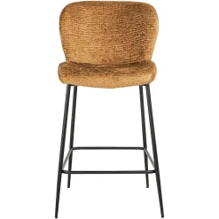 Barstoel Darby Chenille Cognac - zithoogte 68cm - Loft24.nl