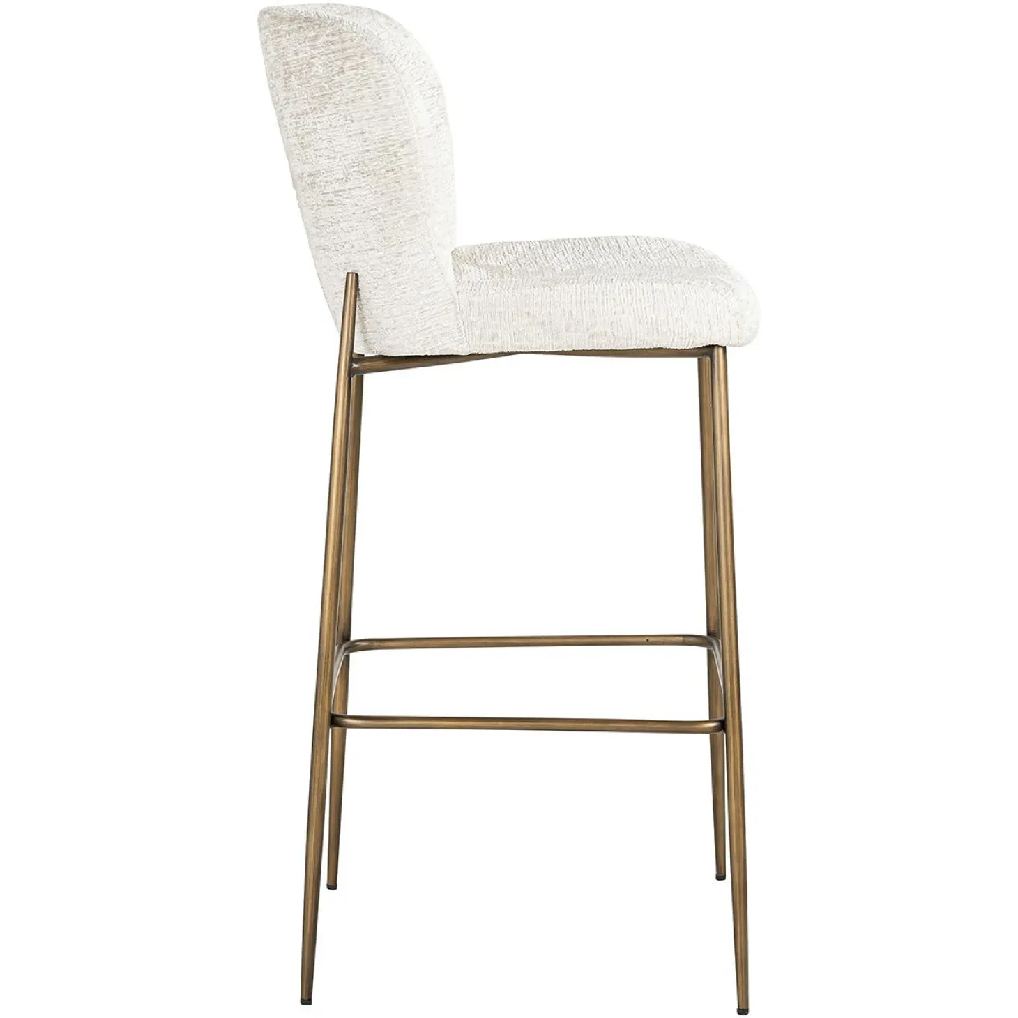 Barstoel Darby Chenille Creme - zithoogte 76cm - Loft24.nl