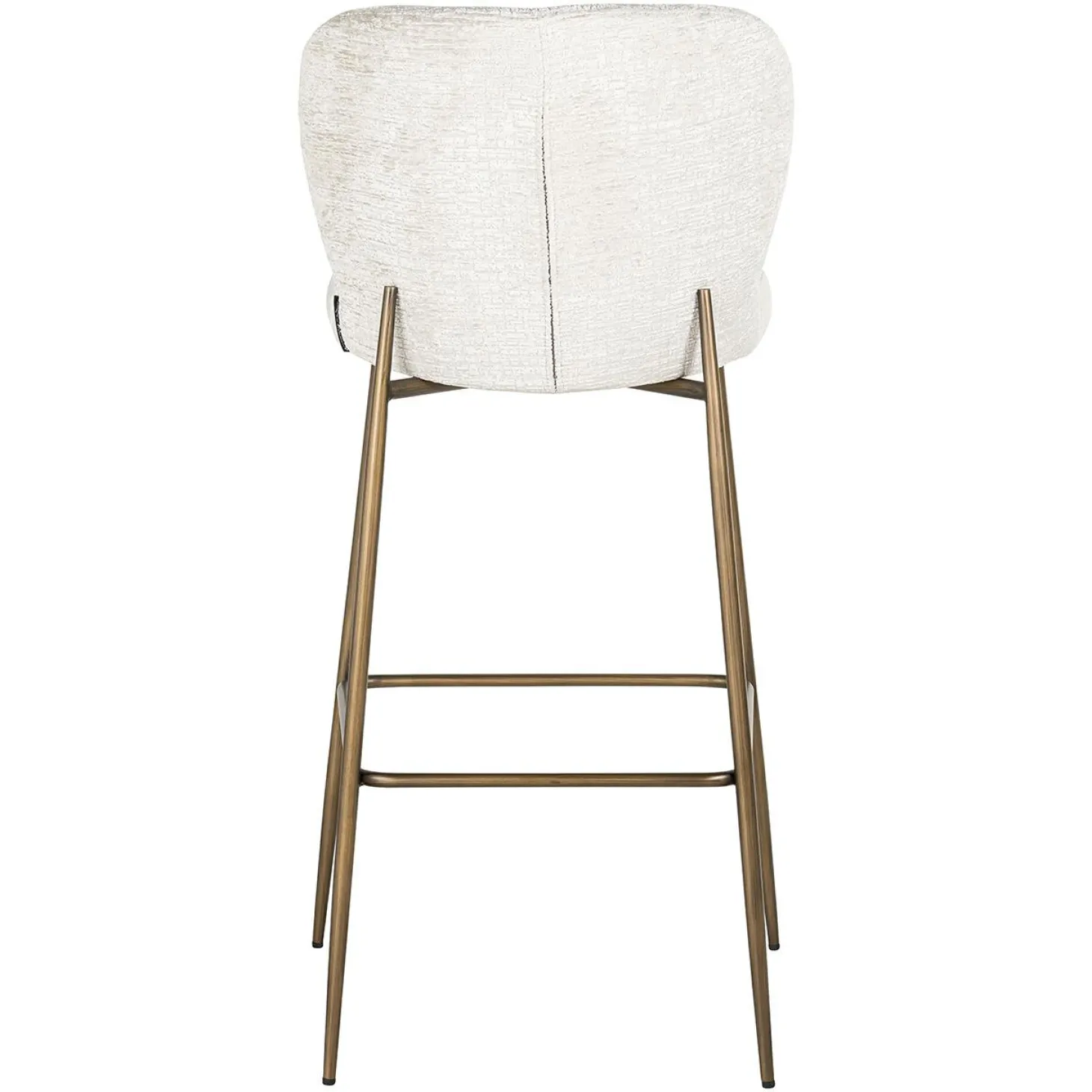 Barstoel Darby Chenille Creme - zithoogte 76cm - Loft24.nl