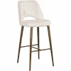 Barstoel Delphine Chenille Crème - zithoogte 76cm - Loft24.nl