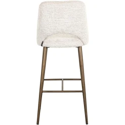 Barstoel Delphine Chenille Crème - zithoogte 76cm - Loft24.nl