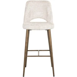 Barstoel Delphine Chenille Crème - zithoogte 76cm - Loft24.nl