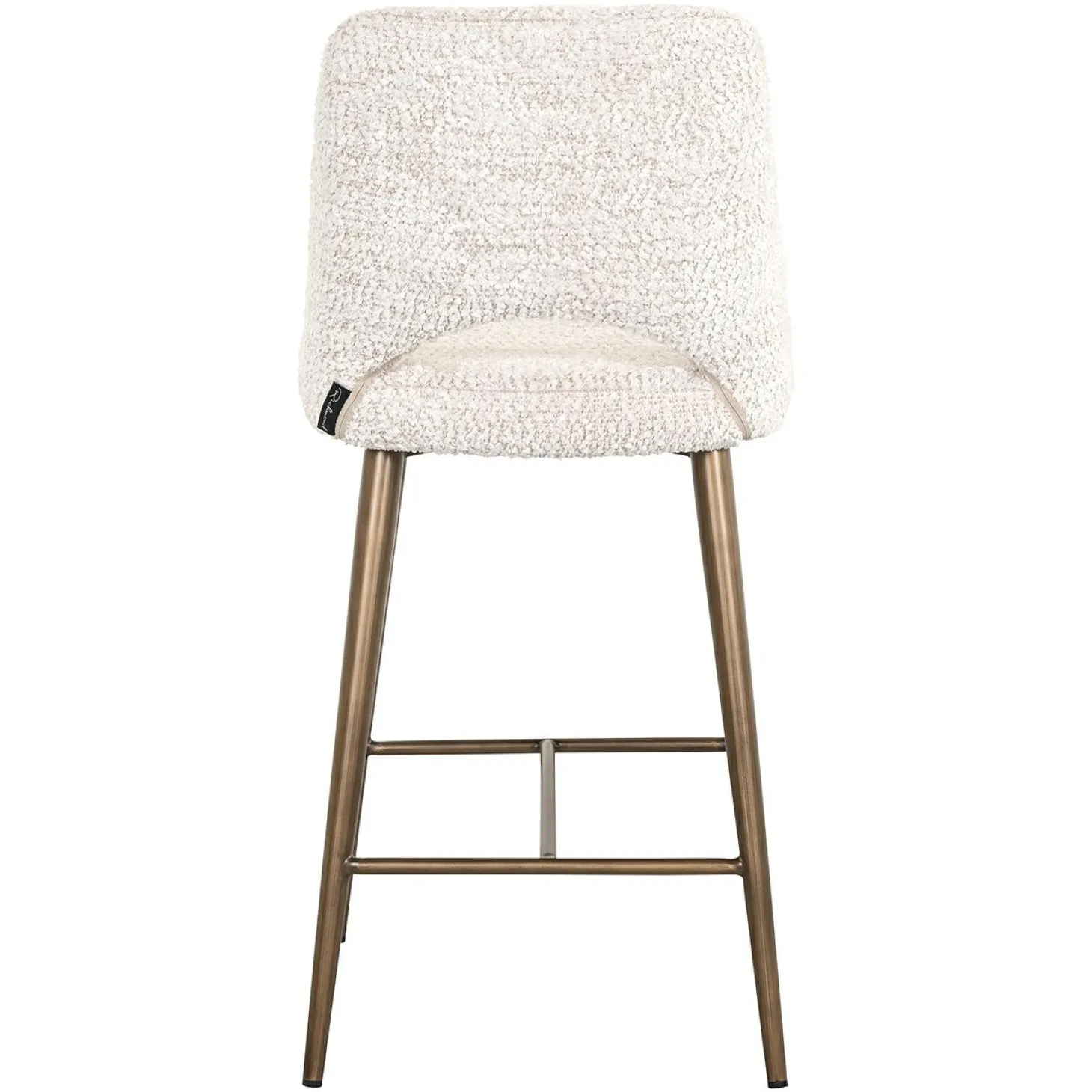 Barstoel Delphine Chenille Crème - zithoogte 66,5cm - Loft24.nl