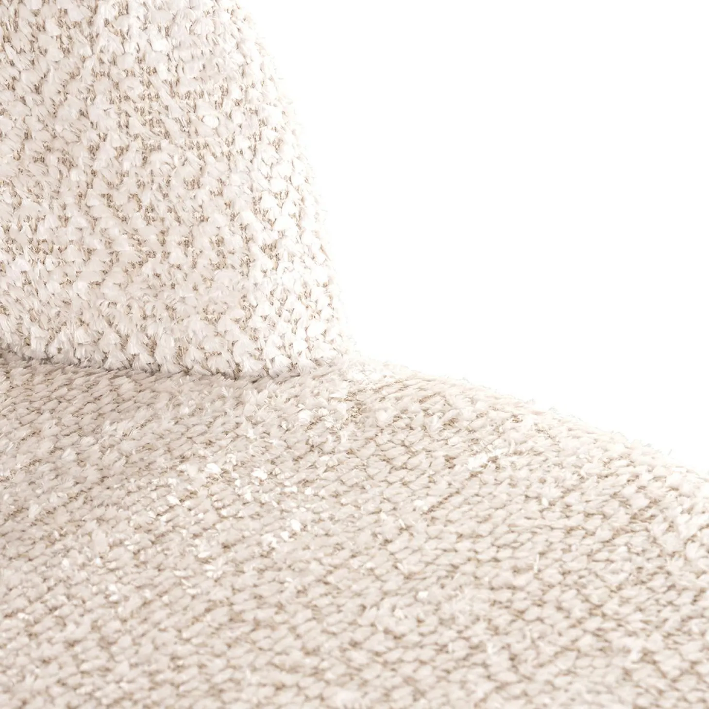 Barstoel Delphine Chenille Crème - zithoogte 66,5cm - Loft24.nl