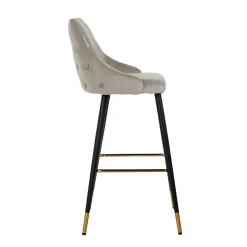 Barstoel Imani Velvet Khaki - zithoogte 77cm - Loft24.nl