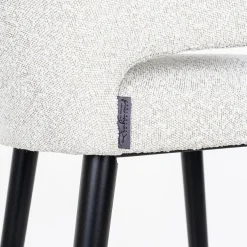 Barstoel Indigo Bouclé Wit - zithoogte 76cm - Loft24.nl