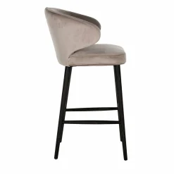 Barstoel Indigo Velvet Khaki - zithoogte 76cm - Loft24.nl