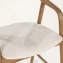 Barstoel Rayven Essen en stof Lichtbruin (zithoogte 65cm) - Loft24.nl