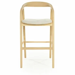 Barstoel Rayven Essen en stof Naturel (zithoogte 75cm) - Loft24.nl