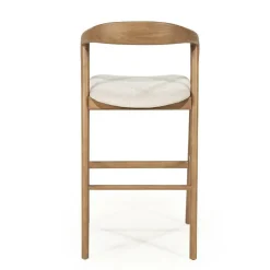 Barstoel Rayven Essen en stof Lichtbruin (zithoogte 65cm) - Loft24.nl