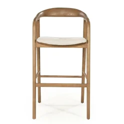 Barstoel Rayven Essen en stof Lichtbruin (zithoogte 65cm) - Loft24.nl