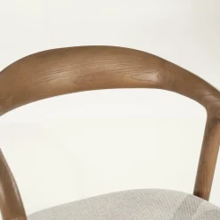 Barstoel Rayven Essen en stof Lichtbruin (zithoogte 65cm) - Loft24.nl