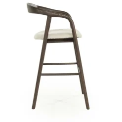 Barstoel Rayven Essen en stof Bruin (zithoogte 75cm) - Loft24.nl