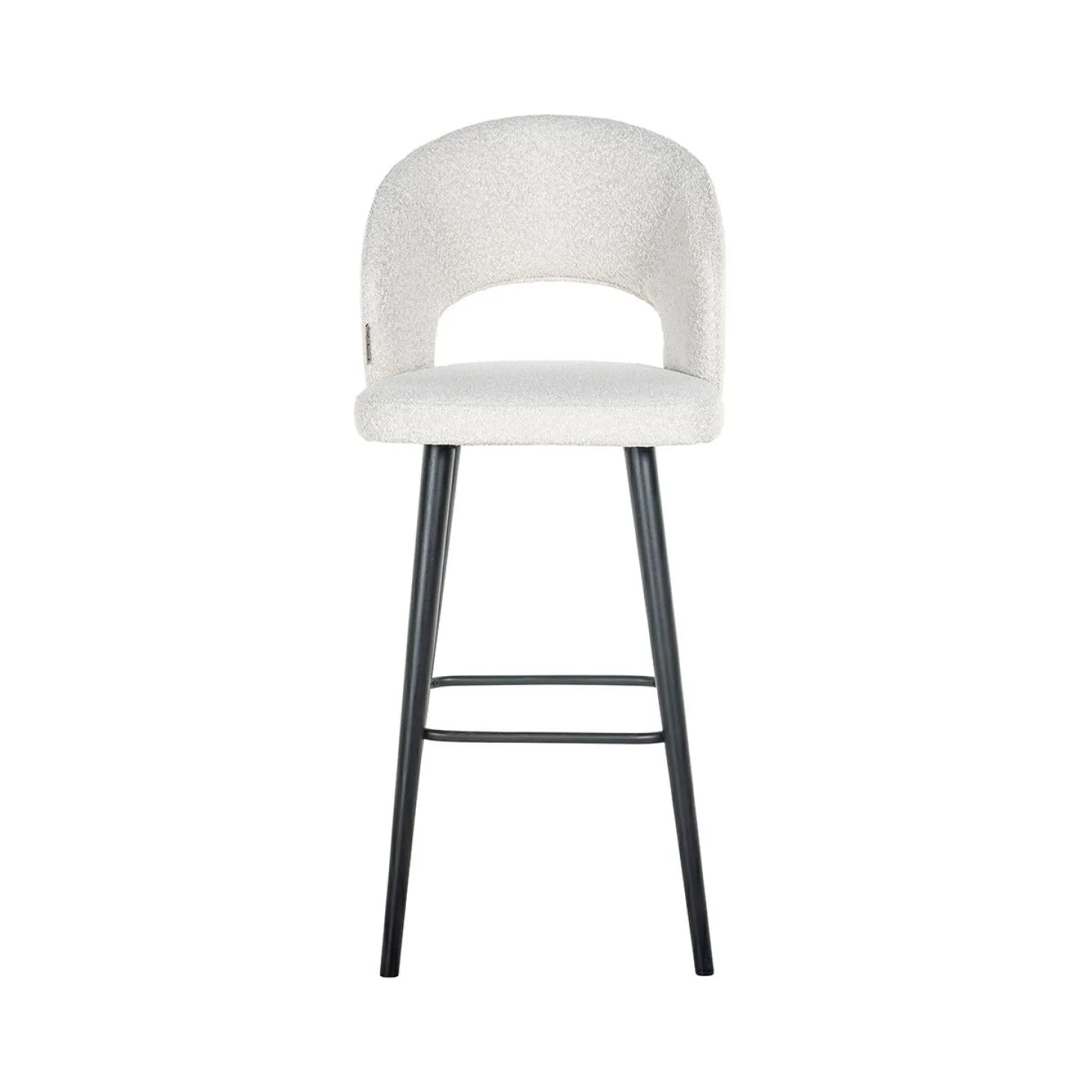 Barstoel Savoy Boucle Wit - zithoogte 82cm - Loft24.nl