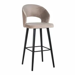 Barstoel Savoy Velvet Khaki - zithoogte 82cm - Loft24.nl