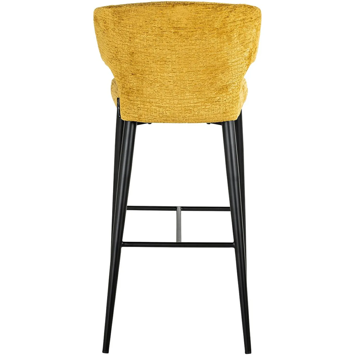 Barstoel Taylor Chenille Mosterdgeel - zithoogte 76cm - Loft24.nl