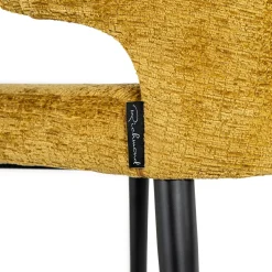 Barstoel Taylor Chenille Mosterdgeel - zithoogte 67cm - Loft24.nl