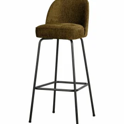 Barstoel Vogue Structure Velvet - Brass (zithoogte 80cm) - Loft24.nl