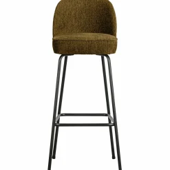 Barstoel Vogue Structure Velvet - Brass (zithoogte 80cm) - Loft24.nl