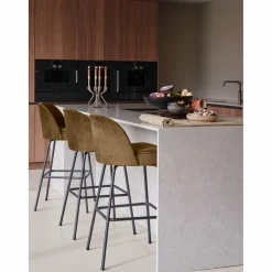 Barstoel Vogue Velvet - Honging Geel (zithoogte 79cm) - Loft24.nl