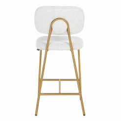 Barstoel Xenia Bouclé Wit - zithoogte 66cm - Loft24.nl