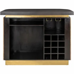 Bartafel Martini Travertin en hout - 140 x 60cm - Loft24.nl